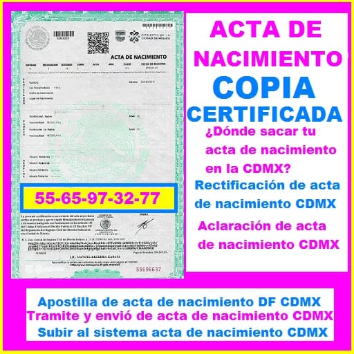 ACTA DE NACIMIENTO CDMX